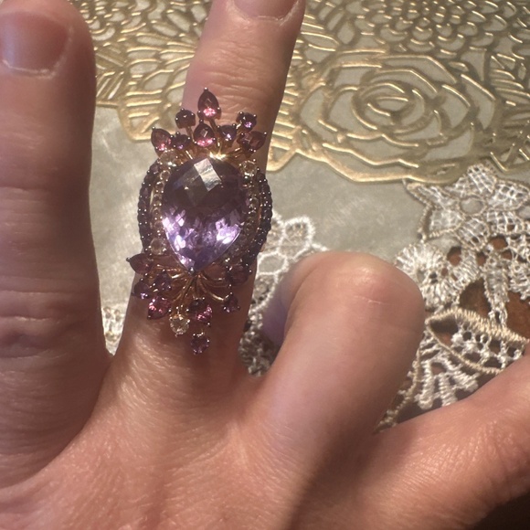 Le Vian Crazy Collection Multi-Stone ring in 14 k Strawberry Rose Gold - Picture 4 of 7